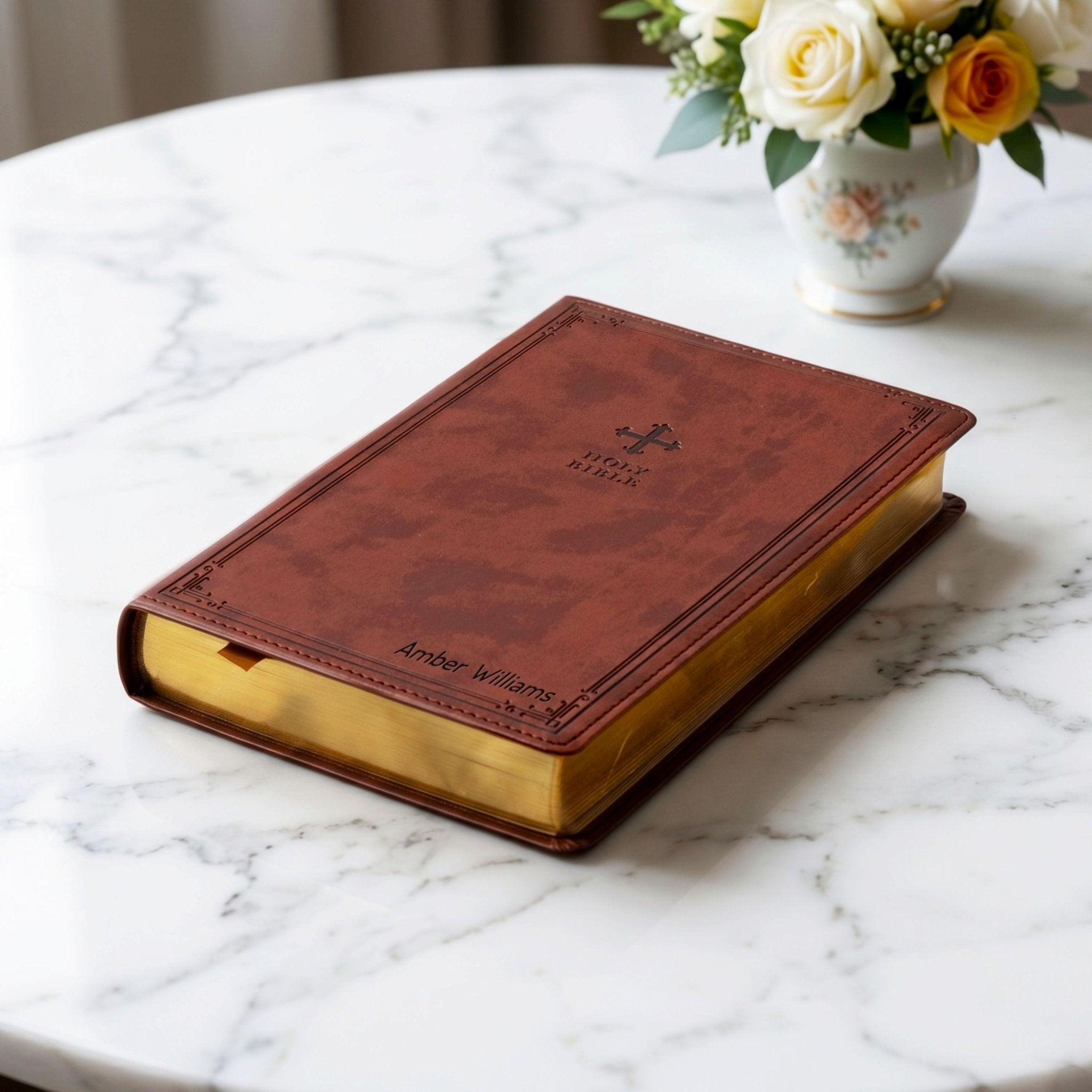 Personalized NRSV Bible Catholic Edition, Custom Bible Name Engraved, Complete Catholic Bible, Christian & Baptism Gift for Men or Women - Religious Books - Aylev