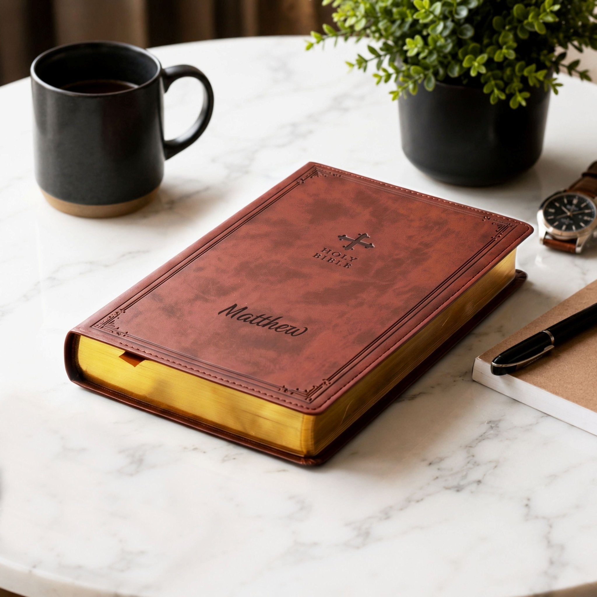 Personalized NRSV Bible Catholic Edition – Custom Engraved Name | New Revised Standard Version - Religious Books - Aylev
