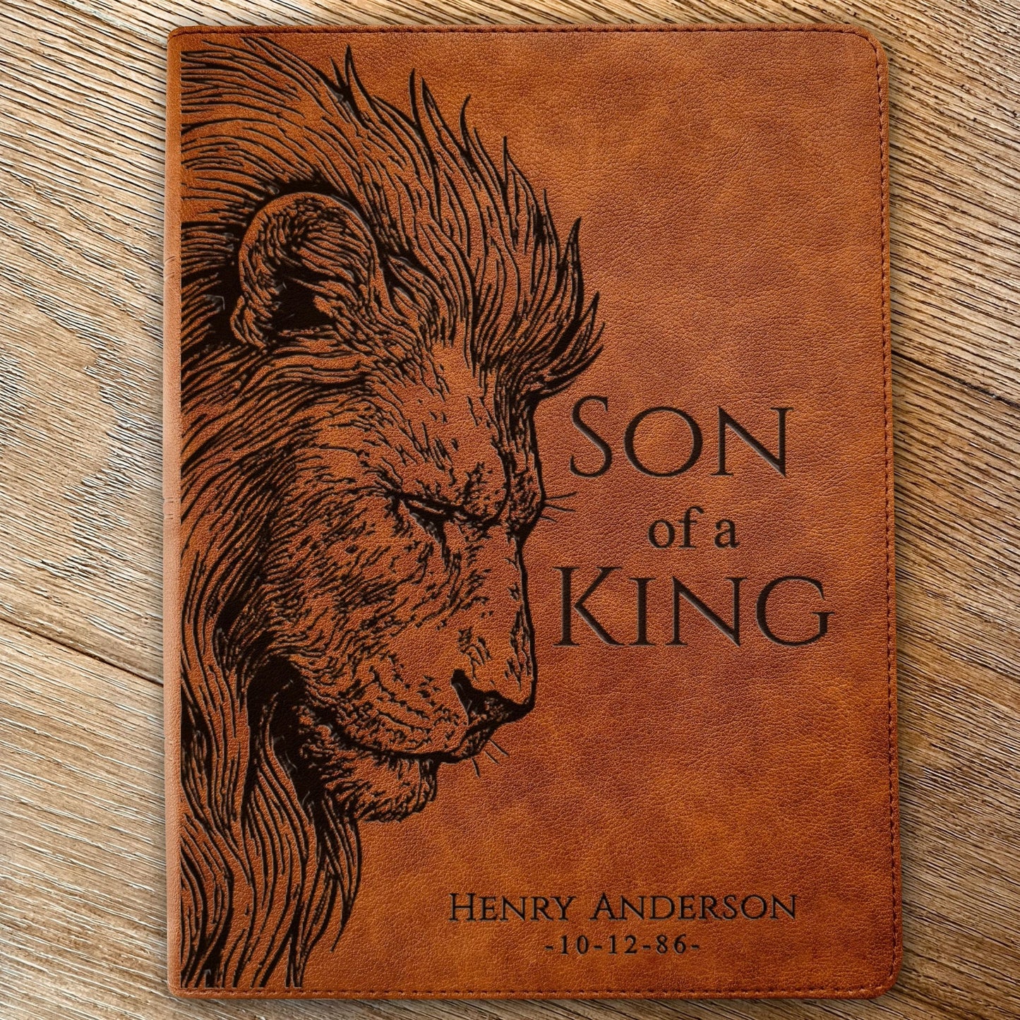 Personalized CSB Wide - Margin Bible, Son of a King Lion Design, Custom Engraved Name, Christian Gift, Baptism Gift, Bible Gift for Him - Religious Books - Aylev