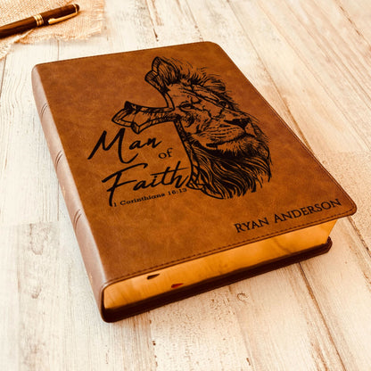 Personalized Bible for Men, CSB Wide - Margin Bible, Customized Bible for Men Name Engraved, Christian Standard Bible, Bibles for men, gifts for men - Religious Books - Aylev