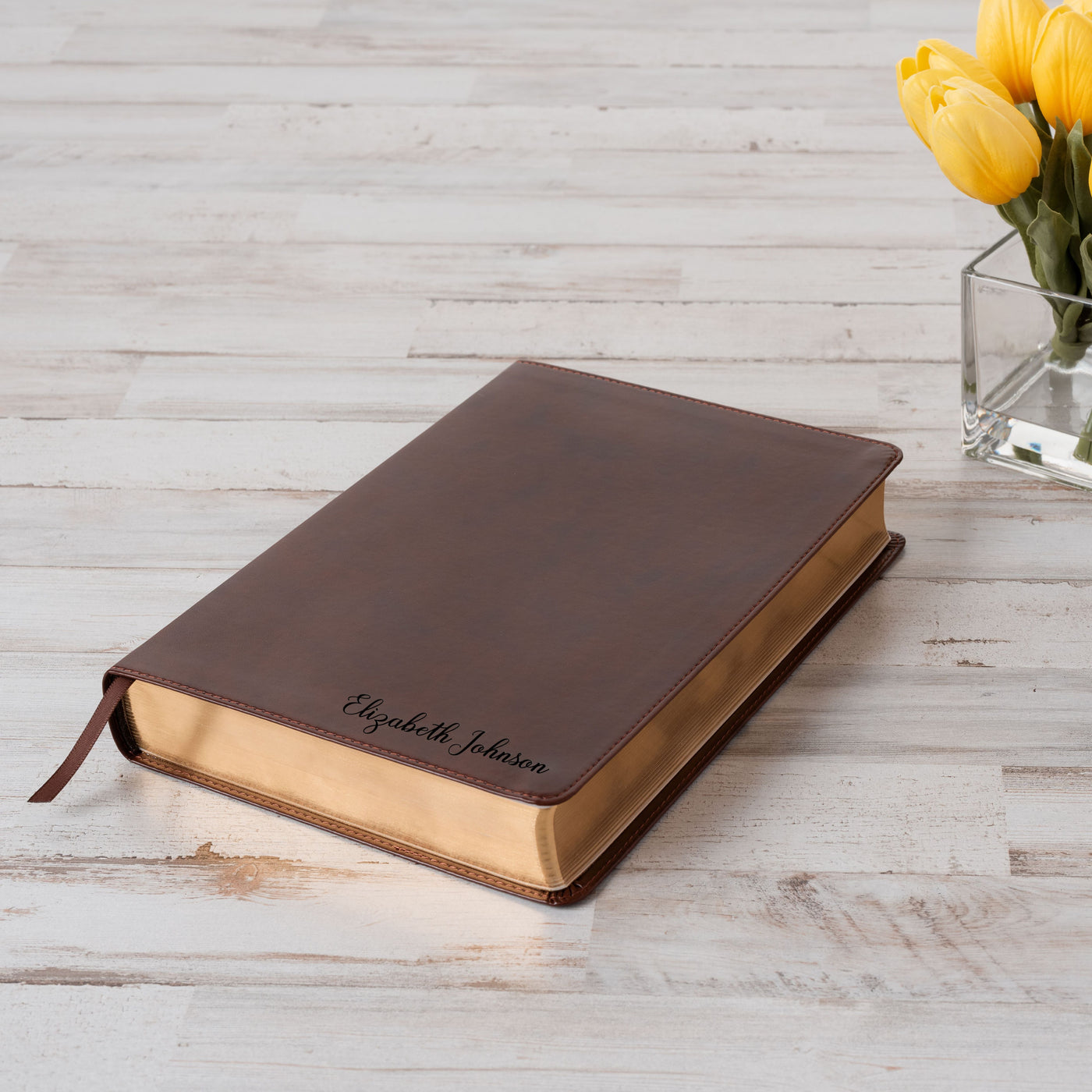 Personalized ESV Bible with Name Engraved, ESV Wide Margin Holy Bible, Custom Bible Engraved Name, English Standard Version Christian Gifts