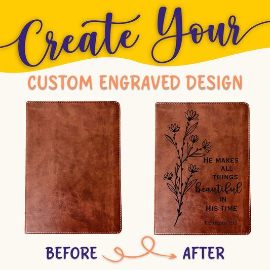 Personalized ESV Bible: Create Your Own Custom Engraved Design with a Designer, Wide-Margin Reference Red Letter English Standard Holy Bible - Aylev