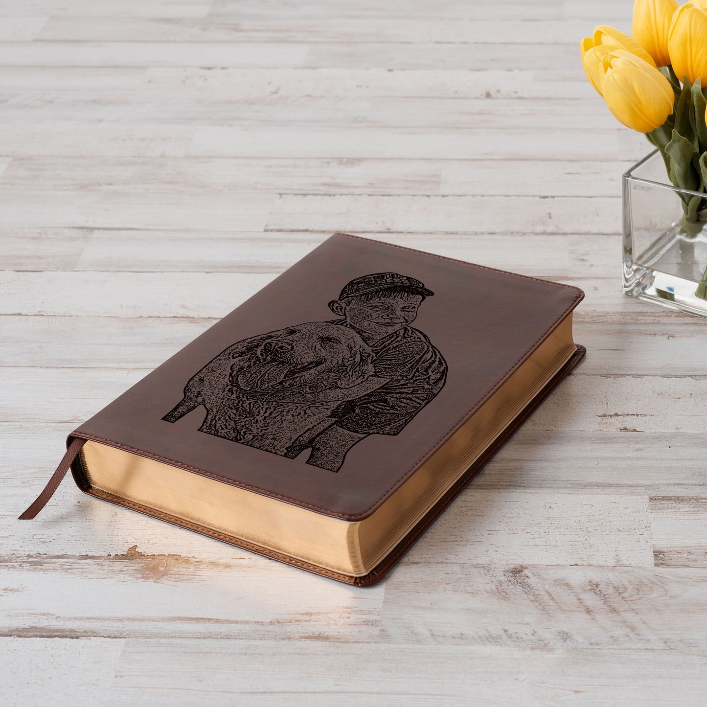 Personalized ESV Wide Margin Reference Bible, Your Photo Engraved Cover, Custom Engraved Bible, Wide-Margins, Baptism Gifts, Christian Gifts