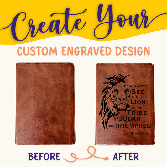 Personalized ESV Bible: Create Your Own Custom Engraved Design with a Designer, Wide-Margin Reference Red Letter English Standard Holy Bible - Aylev
