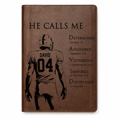 Personalized NLT Large Print Bible, Custom Engraved Acrostic Name with Verse Reference, Christian Sports Gift for Football Players - Religious Books - Aylev