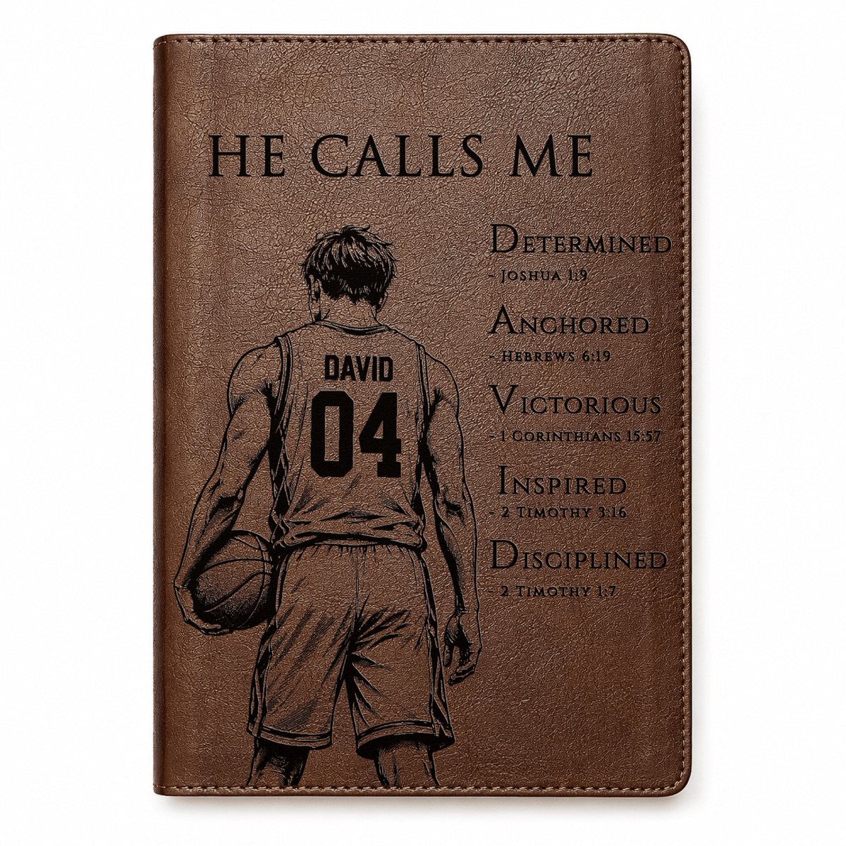 Personalized NLT Large Print Bible, Custom Engraved Acrostic Name with Verse Reference, Christian Sports Gift for Basketball Players - Religious Books - Aylev