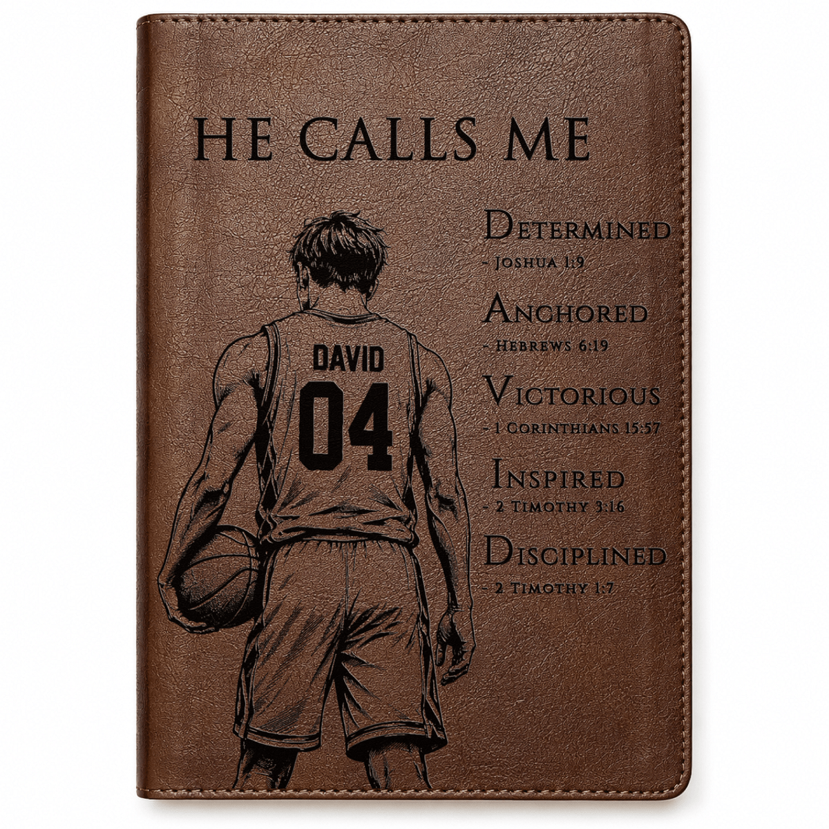 Personalized NLT Large Print Bible, Custom Engraved Acrostic Name with Verse Reference, Christian Sports Gift for Basketball Players - Religious Books - Aylev