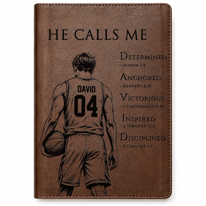 Personalized NLT Large Print Bible, Custom Engraved Acrostic Name with Verse Reference, Christian Sports Gift for Basketball Players - Religious Books - Aylev