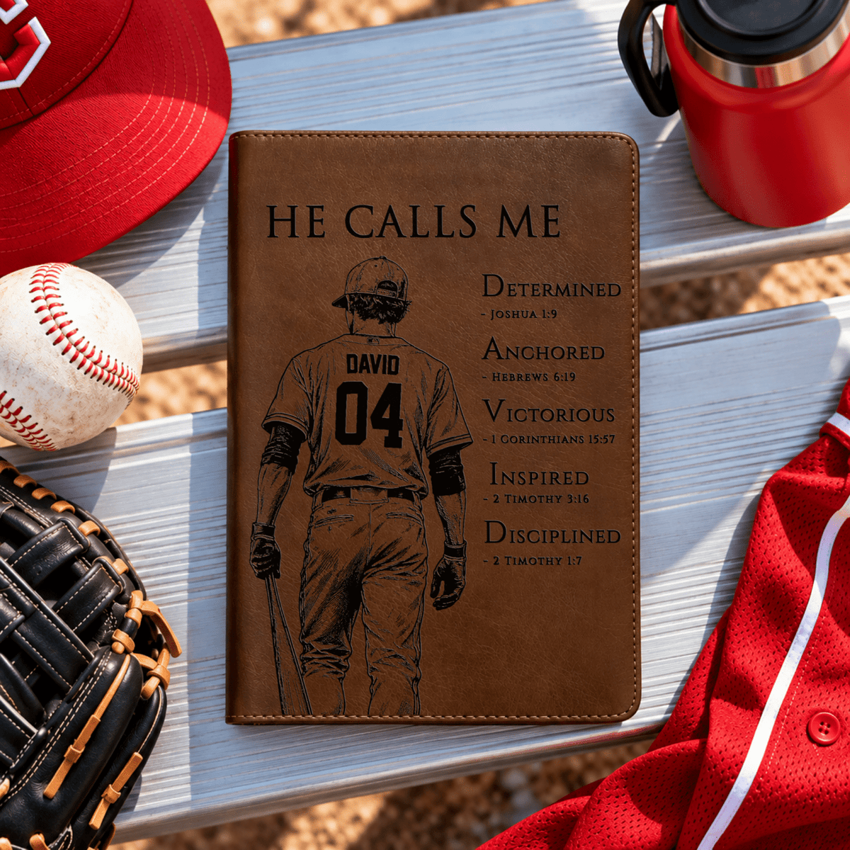 Personalized NLT Large Print Bible, Custom Engraved Acrostic Name with Verse Reference, Christian Sports Gift for Baseball Players - Religious Books - Aylev
