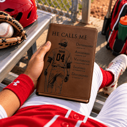 Personalized NLT Large Print Bible, Custom Engraved Acrostic Name with Verse Reference, Christian Sports Gift for Baseball Players - Religious Books - Aylev