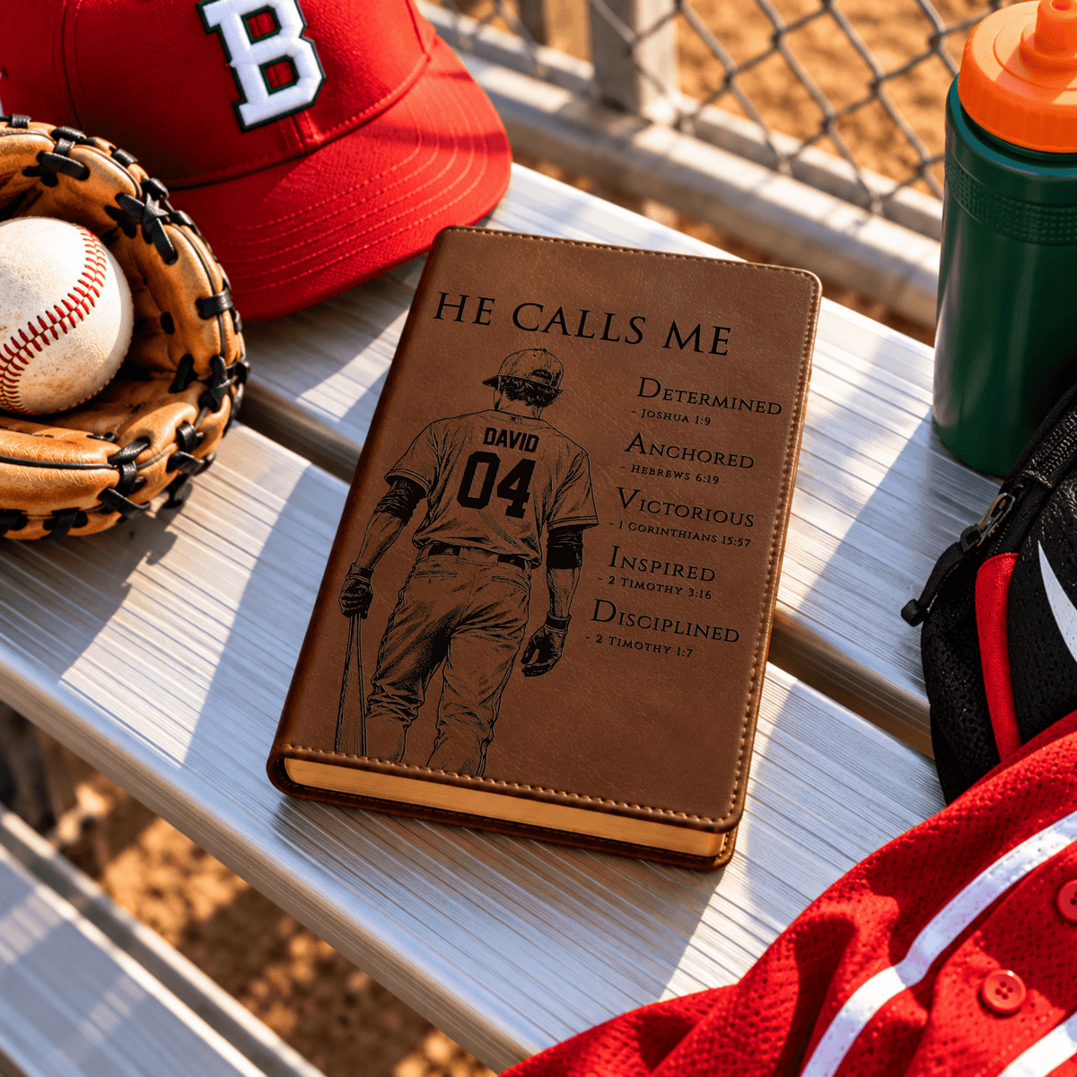 Personalized NLT Large Print Bible, Custom Engraved Acrostic Name with Verse Reference, Christian Sports Gift for Baseball Players - Religious Books - Aylev
