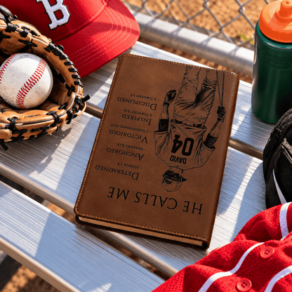 Personalized NLT Large Print Bible, Custom Engraved Acrostic Name with Verse Reference, Christian Sports Gift for Baseball Players - Religious Books - Aylev