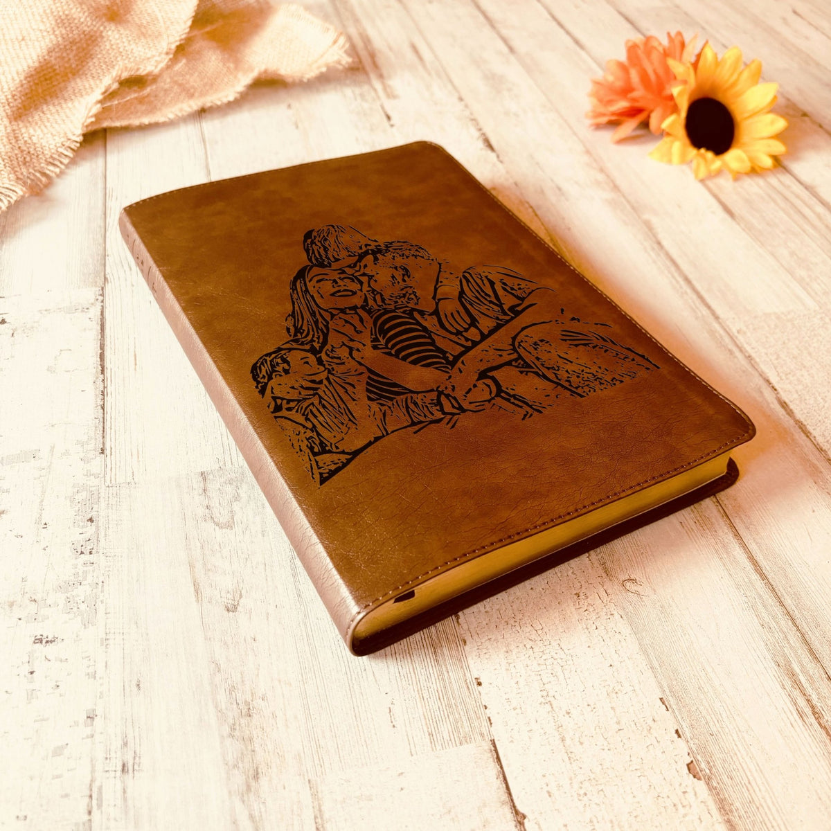 Personalized NLT Large Print Bible – Custom Photo Engraved Cover, Filament - Enabled, Christian Gift for Baptism, Wedding, or Confirmation - Religious Books - Aylev