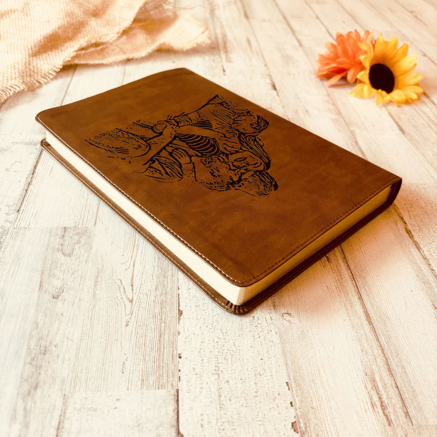 Personalized NLT Large Print Bible – Custom Photo Engraved Cover, Filament-Enabled, Christian Gift for Baptism, Wedding, or Confirmation