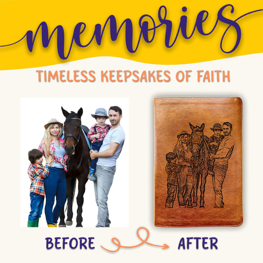 Personalized NLT Large Print Bible, Your Photo Engraved, Custom Bible Gift, Filament Enabled, Christian Gifts, Baptism Gifts, Wedding Gifts