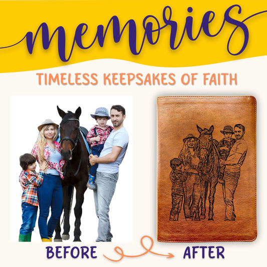 Personalized NLT Large Print Bible, Your Photo Engraved, Custom Bible Gift, Filament Enabled, Christian Gifts, Baptism Gifts, Wedding Gifts