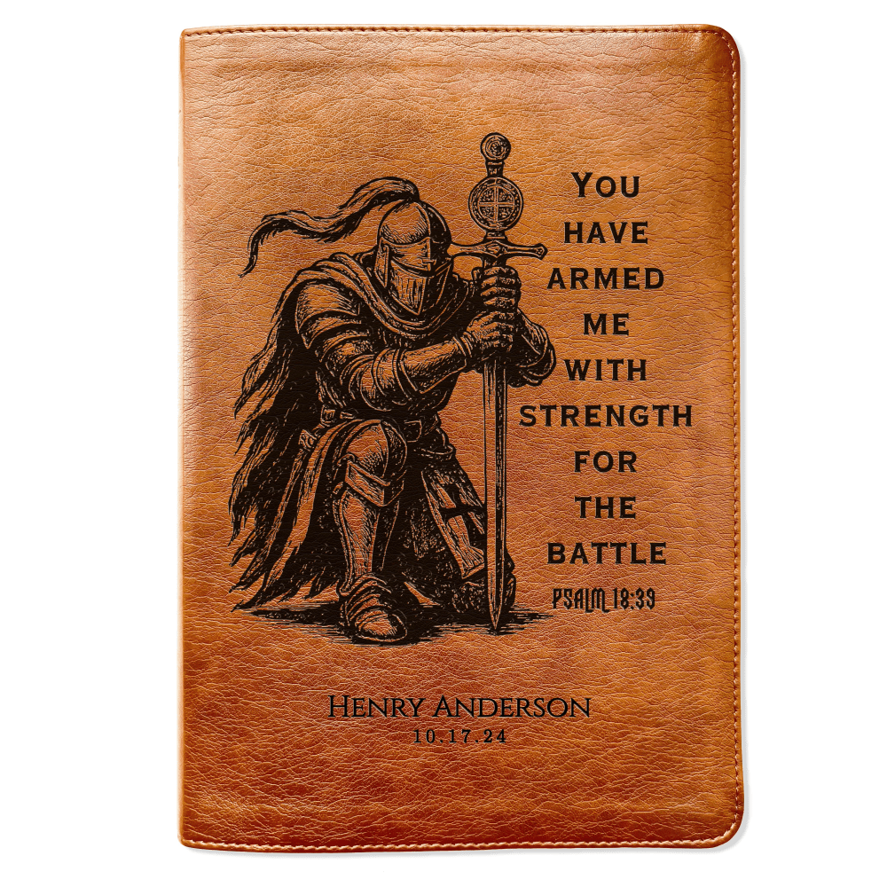 Personalized Bible for Men, NLT Reference Bible, Customized Bible Engraved Name, Knight Warrior Design, Christian Gift, Bible Gifts for Him - Religious Books - Aylev