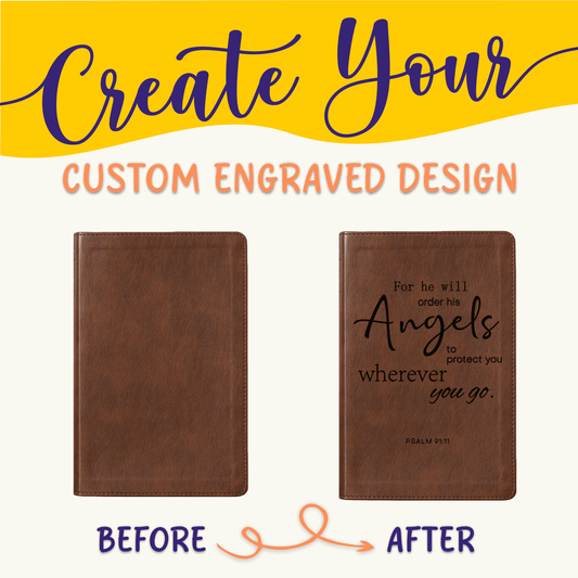 Personalized NLT Bible: Create Your Own Custom Engraved Design with a Designer, Giant Print Bible, New Living Translation Holy Bible - Religious Books - Aylev