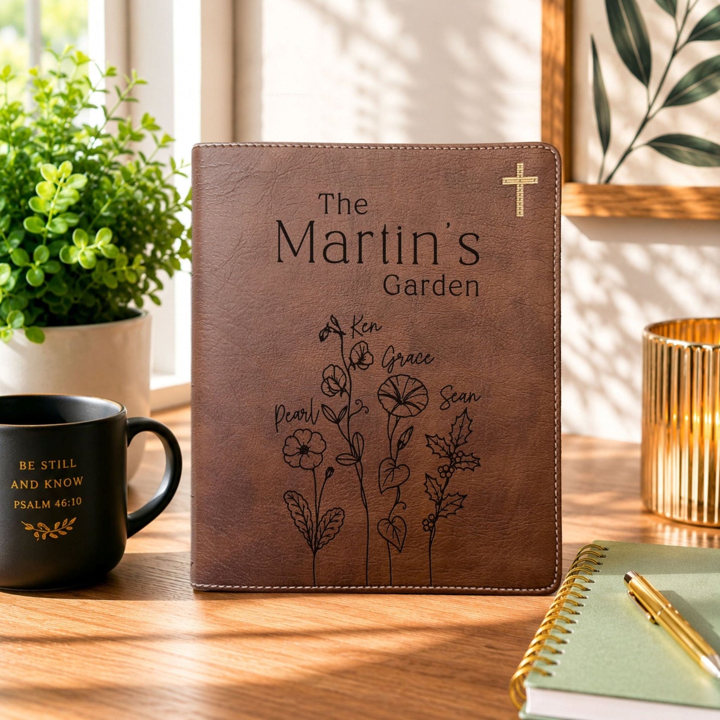 Personalized Family Bible, Birth Flower Bouquet, NIV Journaling, Wide Margin, Custom Engraved Bible, Wedding Guest Book, Wedding Gift - Religious Books - Aylev
