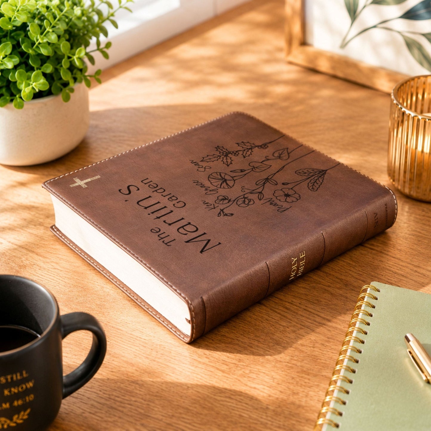 Personalized Family Bible, Birth Flower Bouquet, NIV Journaling, Wide Margin, Custom Engraved Bible, Wedding Guest Book, Wedding Gift - Religious Books - Aylev