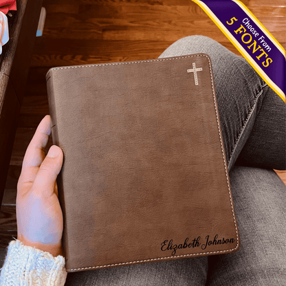 Personalized NIV Journaling Bible with Name Engraved, Custom NIV Bible, Wide Margin Note-Taking, Christian Gift for Baptism, Wedding & Graduation - Religious Books - Aylev