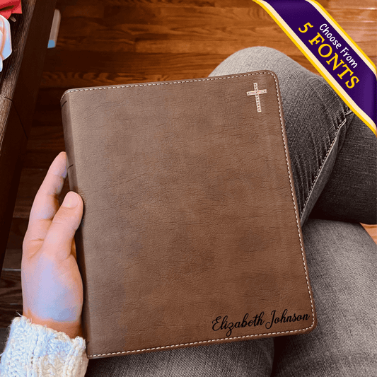 Personalized NIV Journaling Bible with Name Engraved, Custom NIV Bible, Wide Margin Note-Taking, Christian Gift for Baptism, Wedding & Graduation - Religious Books - Aylev
