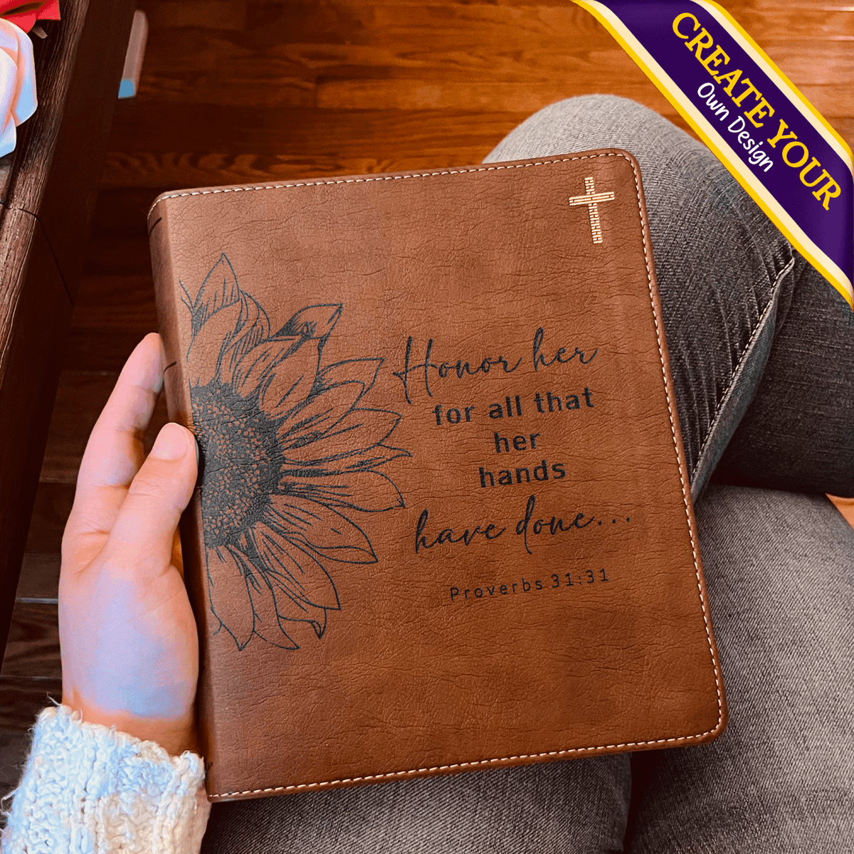 Personalized NIV Bible: Create Your Own Custom Engraved Design with a Designer, Comfort Print Journaling New International Version Holy Bible - Religious Books - Aylev