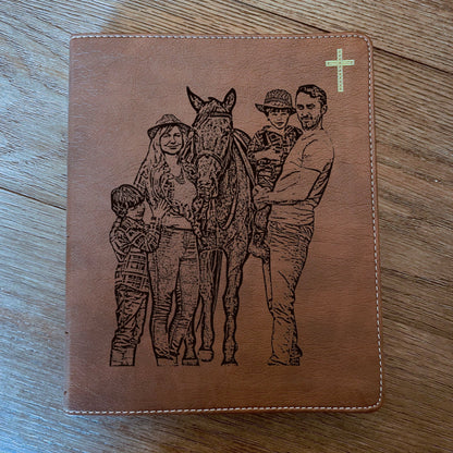 Personalized NIV Journaling Bible, Photo Engraved Cover, Custom Bible for Note Taking, Christian Gift, Baptism Gift, Custom Engraved Bible - Religious Books - Aylev
