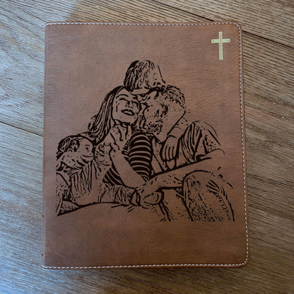 Personalized NIV Journaling Bible, Photo Engraved Cover, Custom Bible for Note Taking, Christian Gift, Baptism Gift, Custom Engraved Bible - Religious Books - Aylev