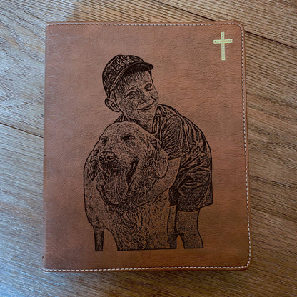 Personalized NIV Journaling Bible, Photo Engraved Cover, Custom Bible for Note Taking, Christian Gift, Baptism Gift, Custom Engraved Bible - Religious Books - Aylev