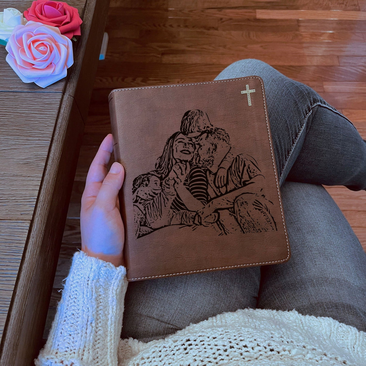 Personalized NIV Journaling Bible, Photo Engraved Cover, Custom Bible for Note Taking, Christian Gift, Baptism Gift, Custom Engraved Bible - Religious Books - Aylev