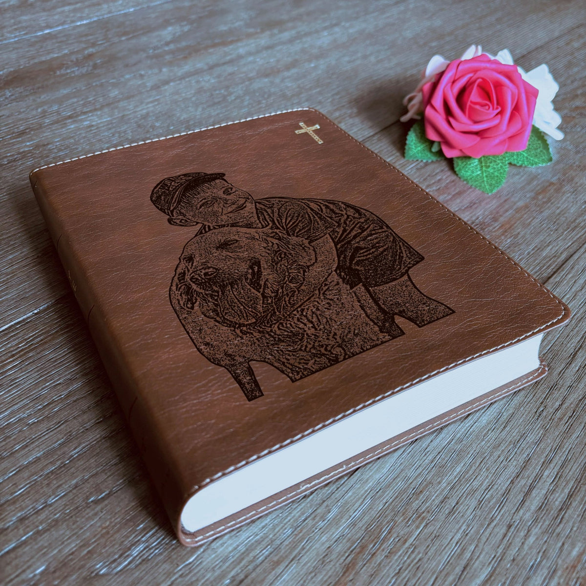 Personalized NIV Journaling Bible, Photo Engraved Cover, Custom Bible for Note Taking, Christian Gift, Baptism Gift, Custom Engraved Bible - Religious Books - Aylev