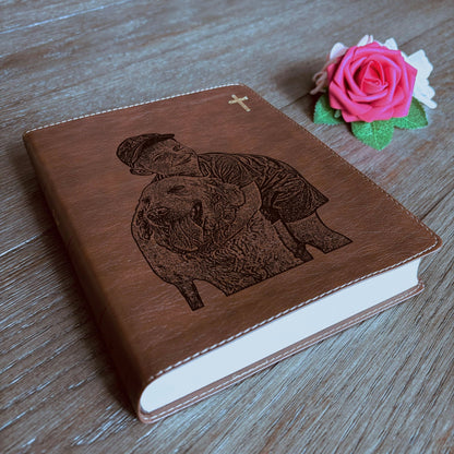 Personalized NIV Journaling Bible, Photo Engraved Cover, Custom Bible for Note Taking, Christian Gift, Baptism Gift, Custom Engraved Bible - Religious Books - Aylev
