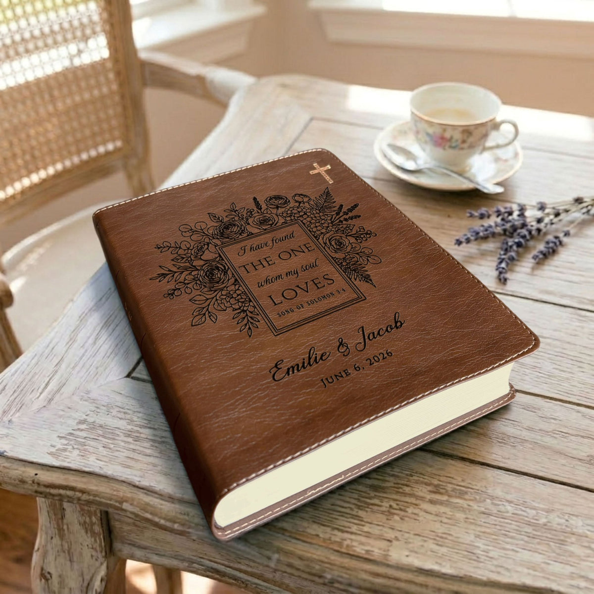 Personalized NIV Journaling Family Bible, Wide - Margin, Red Letter, Bible Tabs + Highlighters, Complete Study Set, Wedding & Anniversary Gift - Religious Books - Aylev