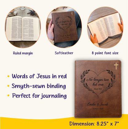 Personalized NIV Journaling Family Bible, Wide - Margin, Red Letter, Bible Tabs + Highlighters, Complete Study Set, Wedding & Anniversary Gift - Religious Books - Aylev