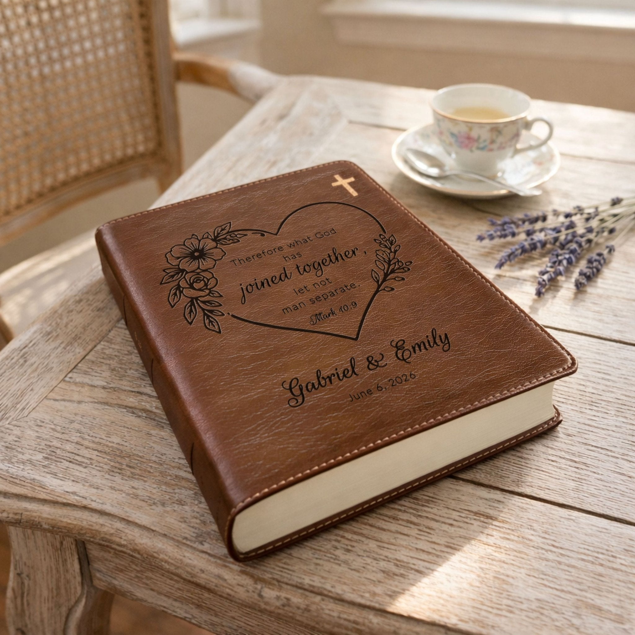 Personalized NIV Journaling Family Bible, Wide - Margin Red Letter, Bible Tabs + Highlighters, Complete Study Set, Wedding & Anniversary Gift - Religious Books - Aylev