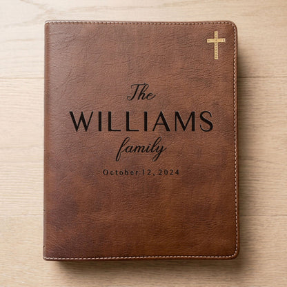 Personalized NIV Journaling Family Bible, Wide - Margin, Red Letter, Bible Tabs + Highlighters, Complete Study Set, Wedding & Anniversary Gift - Religious Books - Aylev