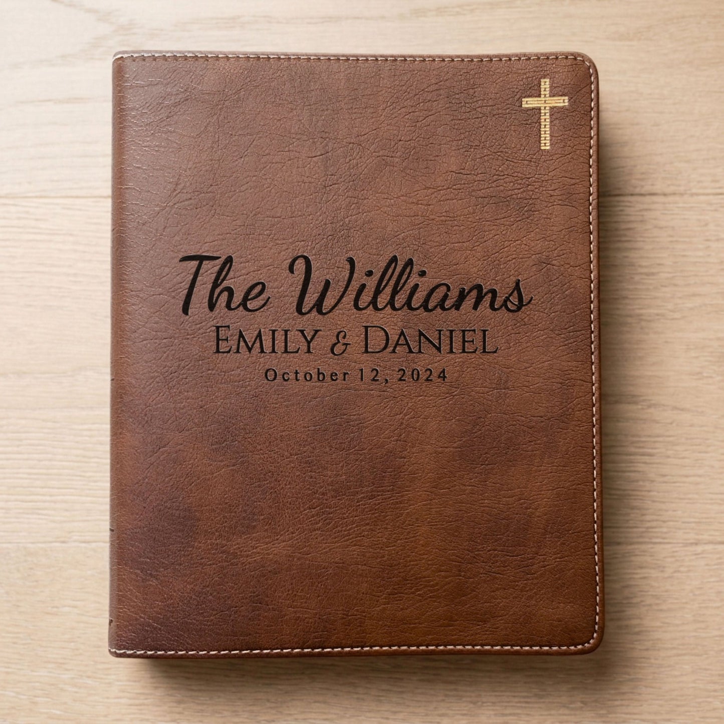 Personalized NIV Journaling Family Bible, Wide - Margin, Red Letter, Bible Tabs + Highlighters, Complete Study Set, Wedding & Anniversary Gift - Religious Books - Aylev