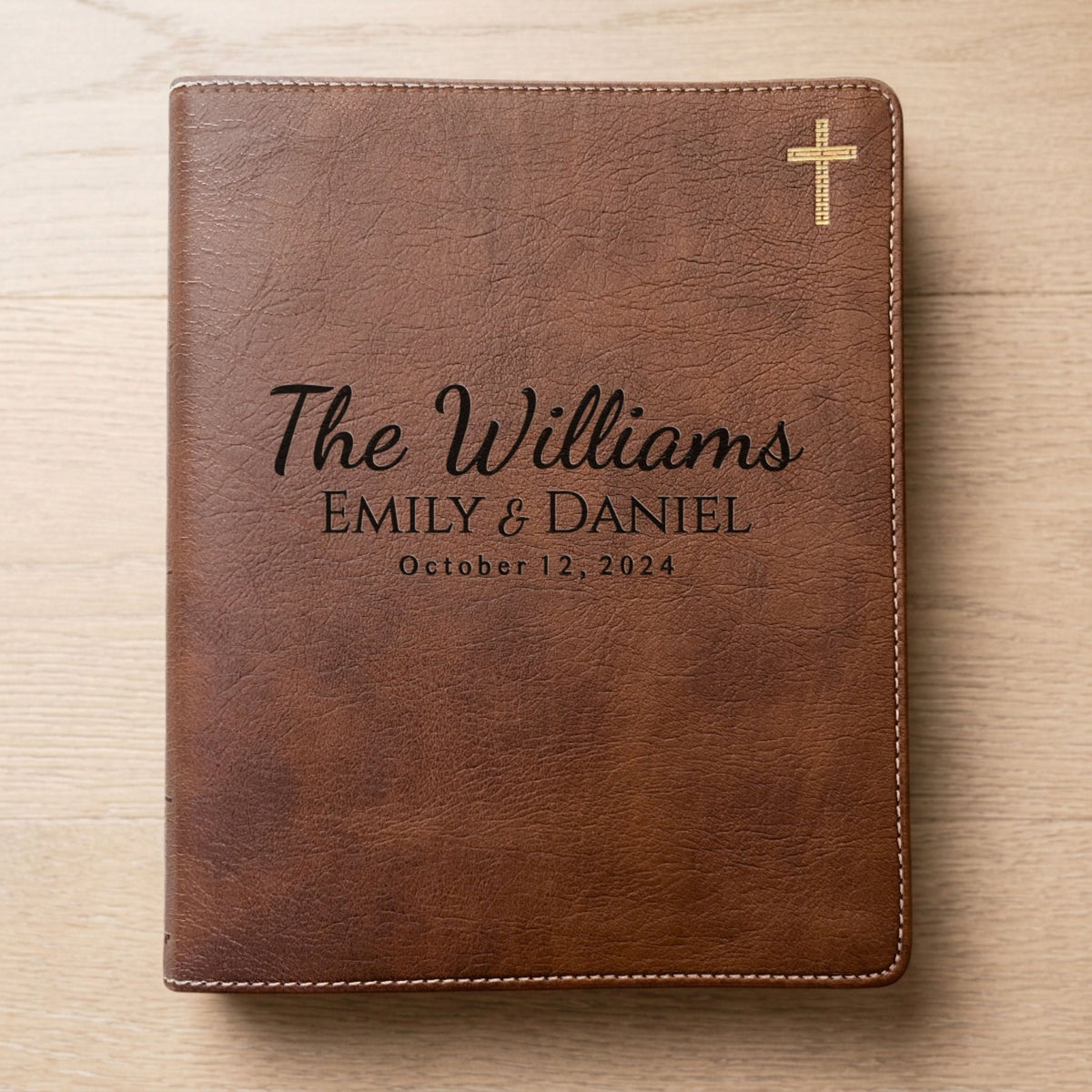 Personalized NIV Journaling Family Bible, Wide - Margin, Red Letter, Bible Tabs + Highlighters, Complete Study Set, Wedding & Anniversary Gift - Religious Books - Aylev