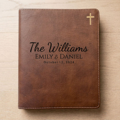 Personalized NIV Journaling Family Bible, Wide - Margin, Red Letter, Bible Tabs + Highlighters, Complete Study Set, Wedding & Anniversary Gift - Religious Books - Aylev