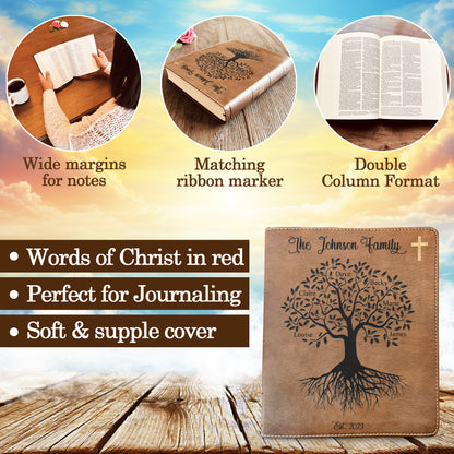 Personalized Family Bible, Custom NIV Family Tree Journaling Bible, Engraved Bible, Wedding Bible, Anniversary Gifts Family Bible for Wedding - Religious Books - Aylev