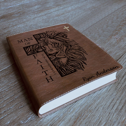 Personalized Bible for Men, NIV Journaling Bible, Customized Bible for Men Name Engraved, New International Version, Bibles for men, bible gifts for men - Religious Books - Aylev