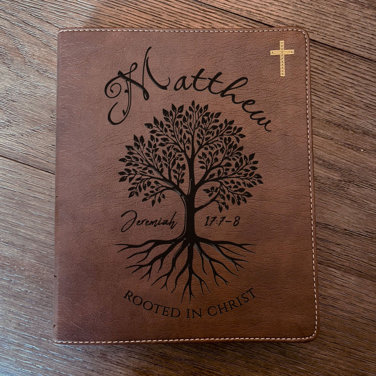 Personalized NIV Journaling Bible, Custom Engraved Name, Rooted in Christ Tree Design, Christian Gift, Bible Gifts for Her, Gifts for Him - Religious Books - Aylev