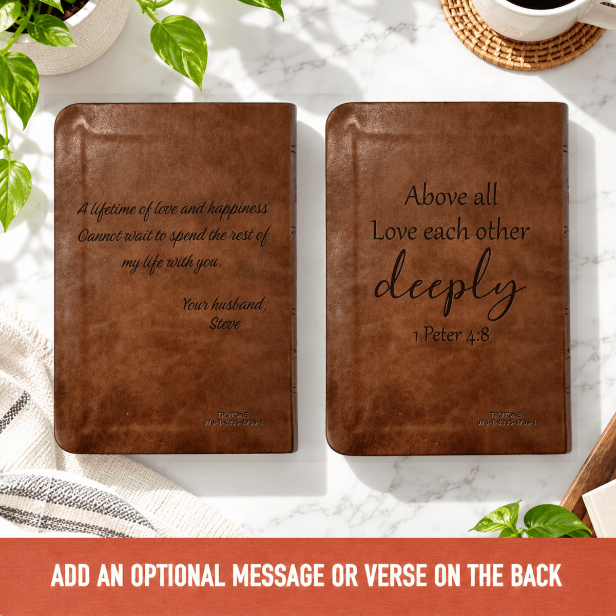 Personalized ESV Bible with Name Engraved, Compact Bible, Custom Bible Name Engraved, English Standard Version, Christian Gifts Baptism Gifts - Religious Books - Aylev