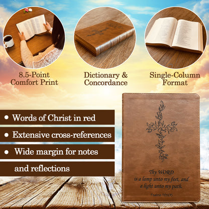 Personalized NKJV Bible: Create Your Own Custom Engraved Design with a Designer, Wide - Margin Reference New King James Version Holy Bible - Religious Books - Aylev