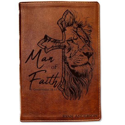Personalized Bible for Men, NKJV Wide - Margin Bible, Customized Bible for Men Name Engraved, New King James Version, Bibles for men, bible gifts for men - Religious Books - Aylev