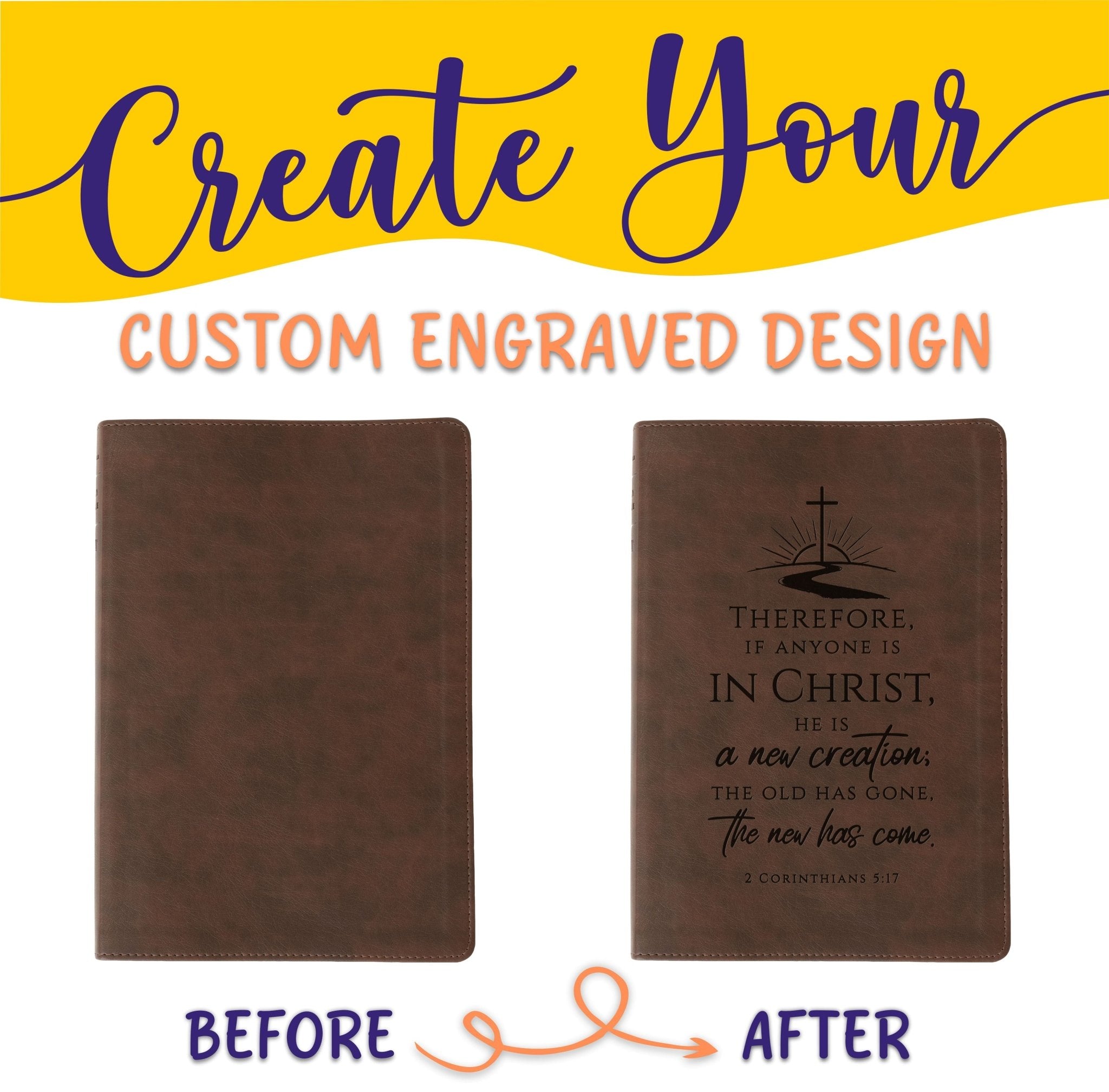 Personalized NLT Life Recovery Bible: Create Your Own Custom Engraved Design with a Designer, Christian Recovery Gift for Men & Women - Religious Books - Aylev