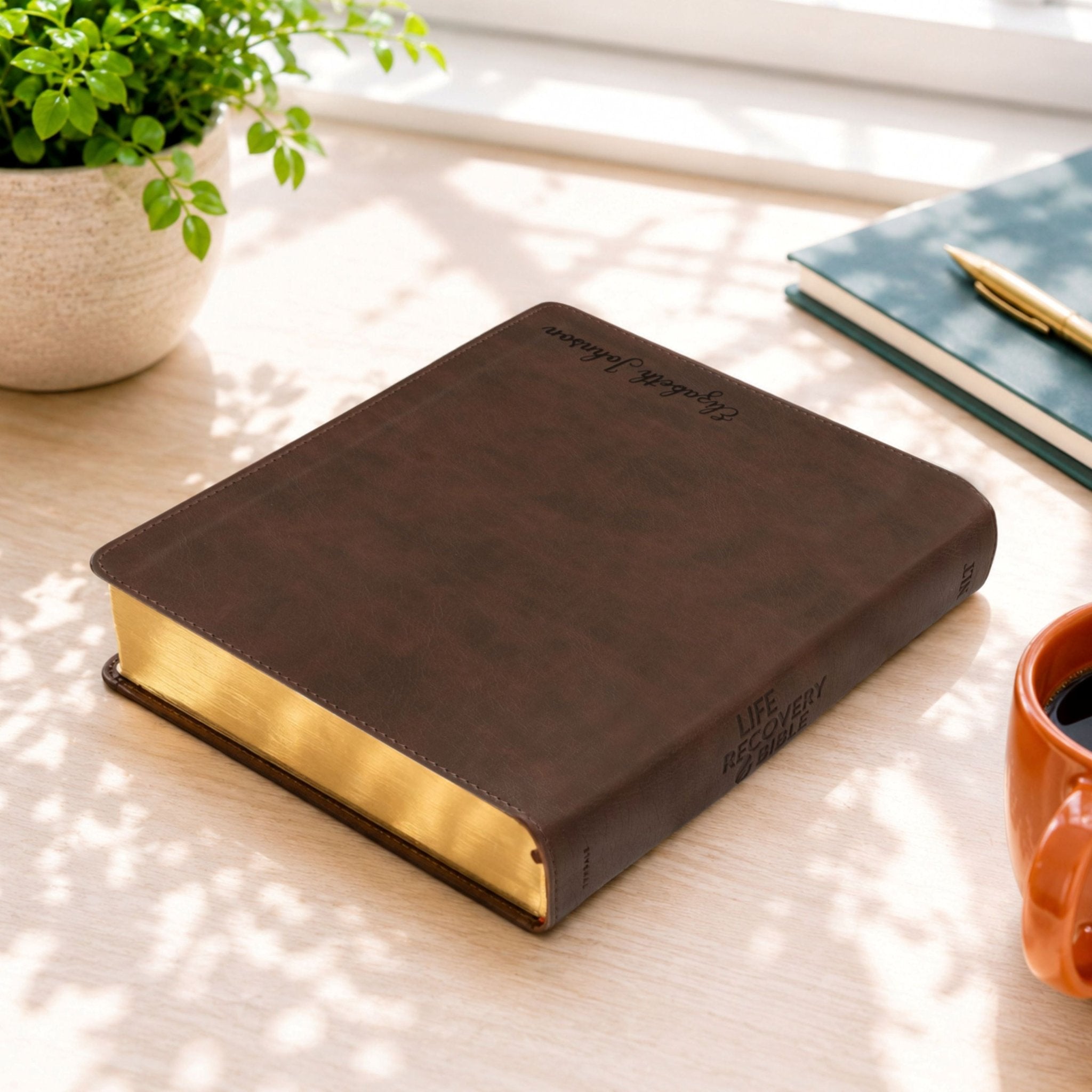 Personalized NLT Life Recovery Bible, Second Edition, Custom Engraved Name, Christian Gift for Sobriety, Recovery for Men & Women - Religious Books - Aylev