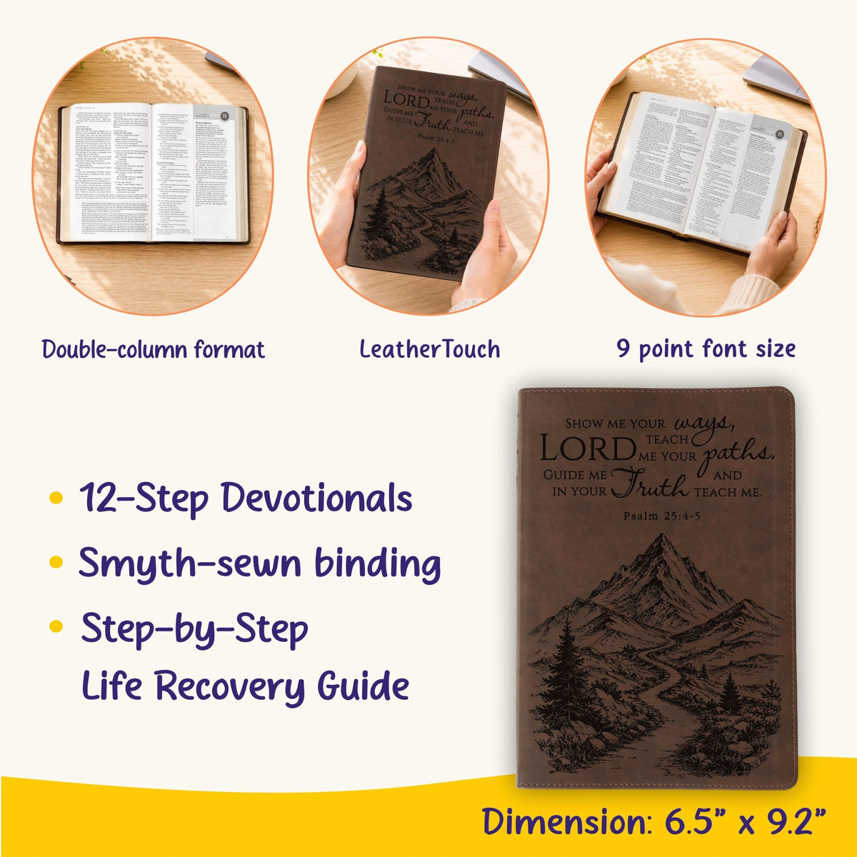 Personalized NLT Life Recovery Bible: Create Your Own Custom Engraved Design with a Designer, Christian Recovery Gift for Men & Women - Religious Books - Aylev