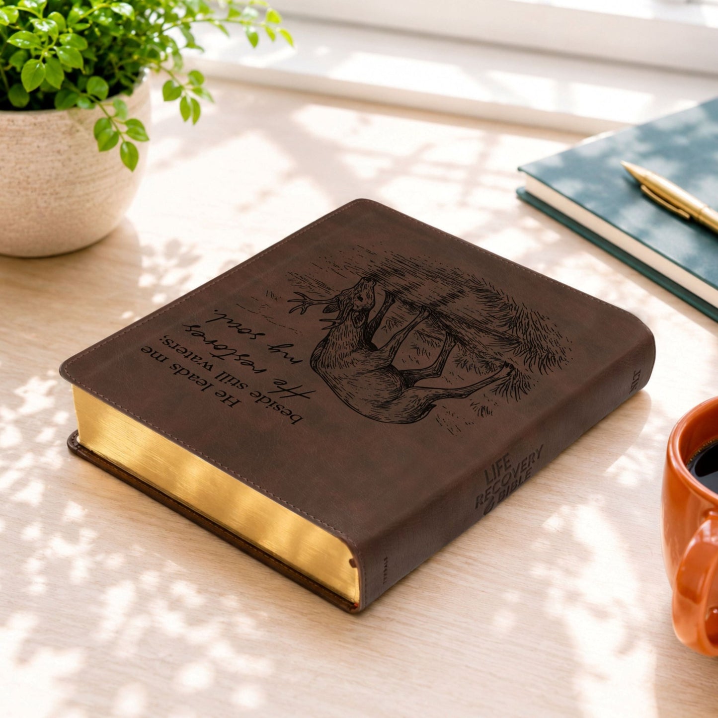 Personalized NLT Life Recovery Bible: Create Your Own Custom Engraved Design with a Designer, Christian Recovery Gift for Men & Women - Religious Books - Aylev